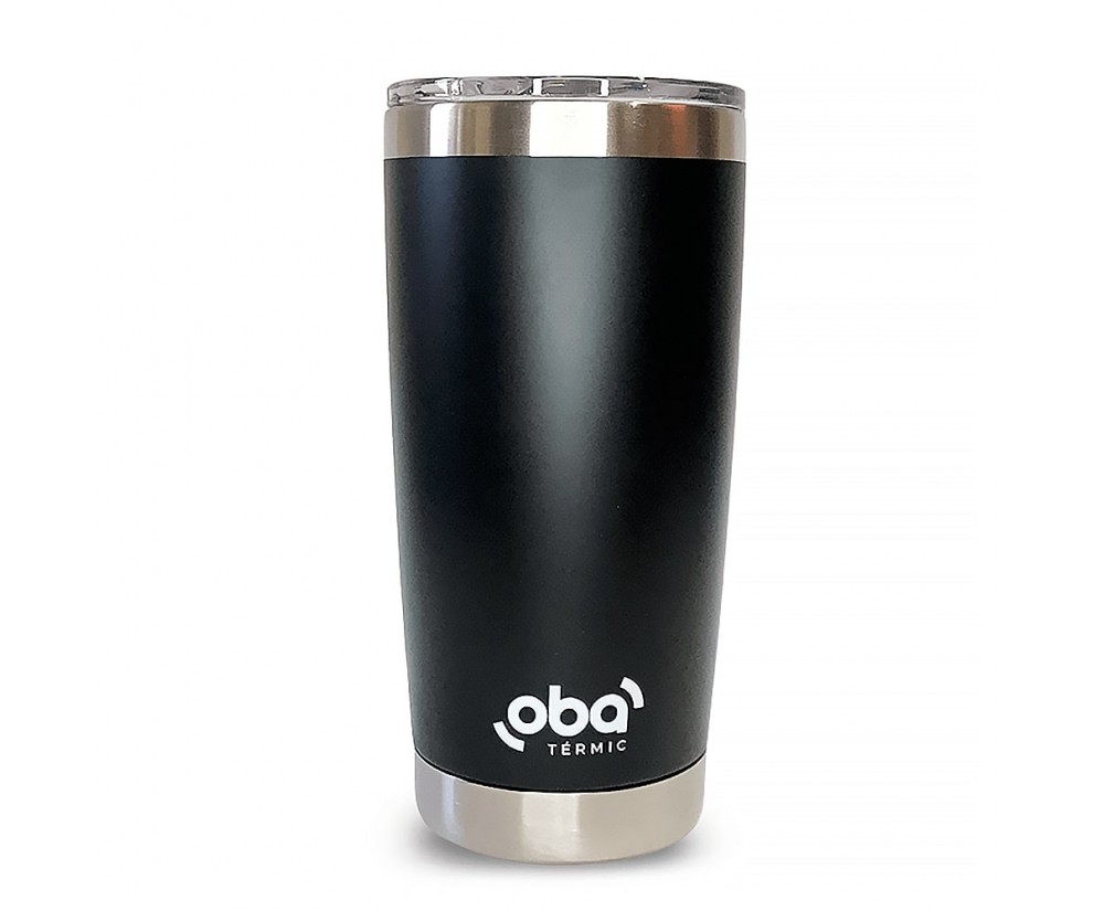 Copo Térmico Inox Com Tampa e com Abridor De Garrafas Original - Preto
