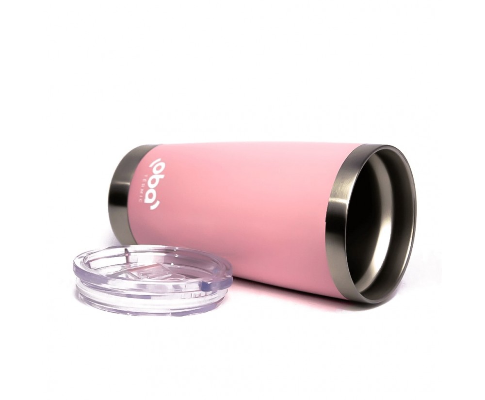 Copo Térmico 591ml  Com Tampa e com Abridor De Garrafas Original - Rosa