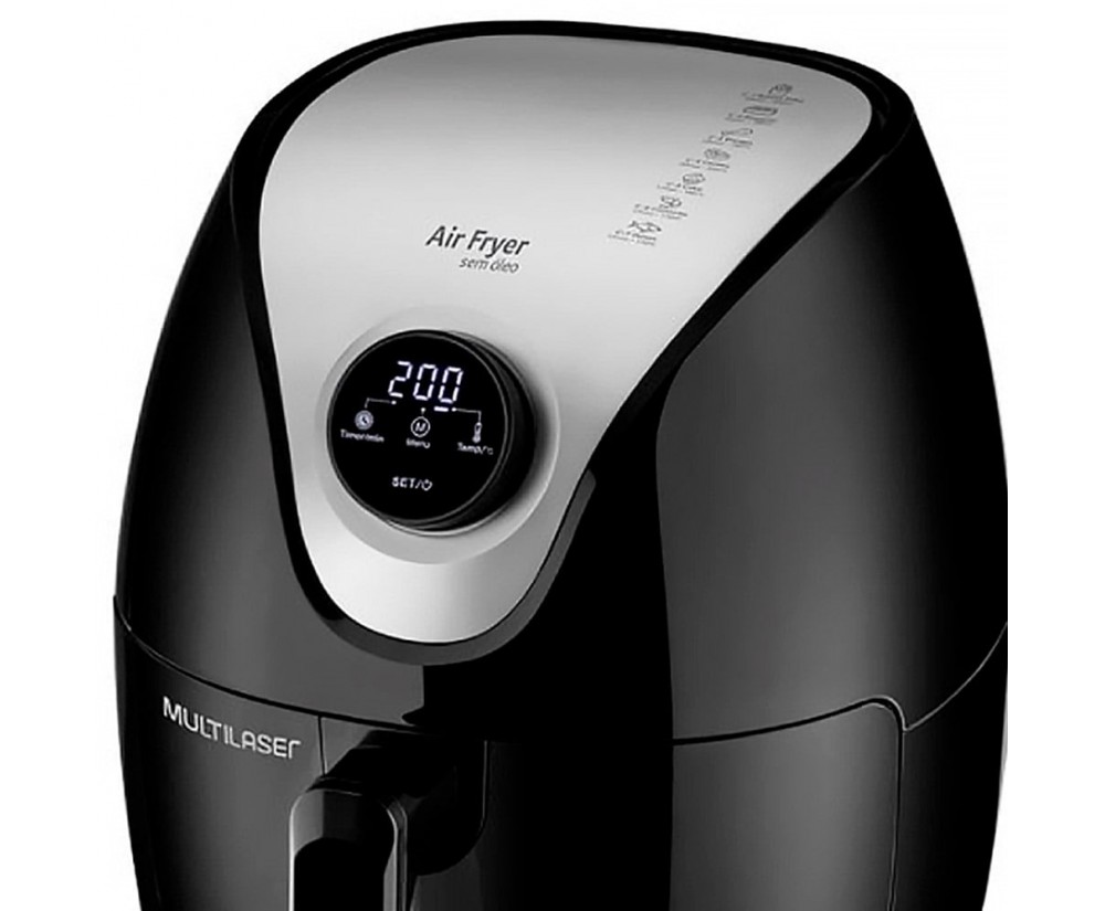 Fritadeira Air Fryer Display Digital 4 litros Multilaser 220v Multilaser