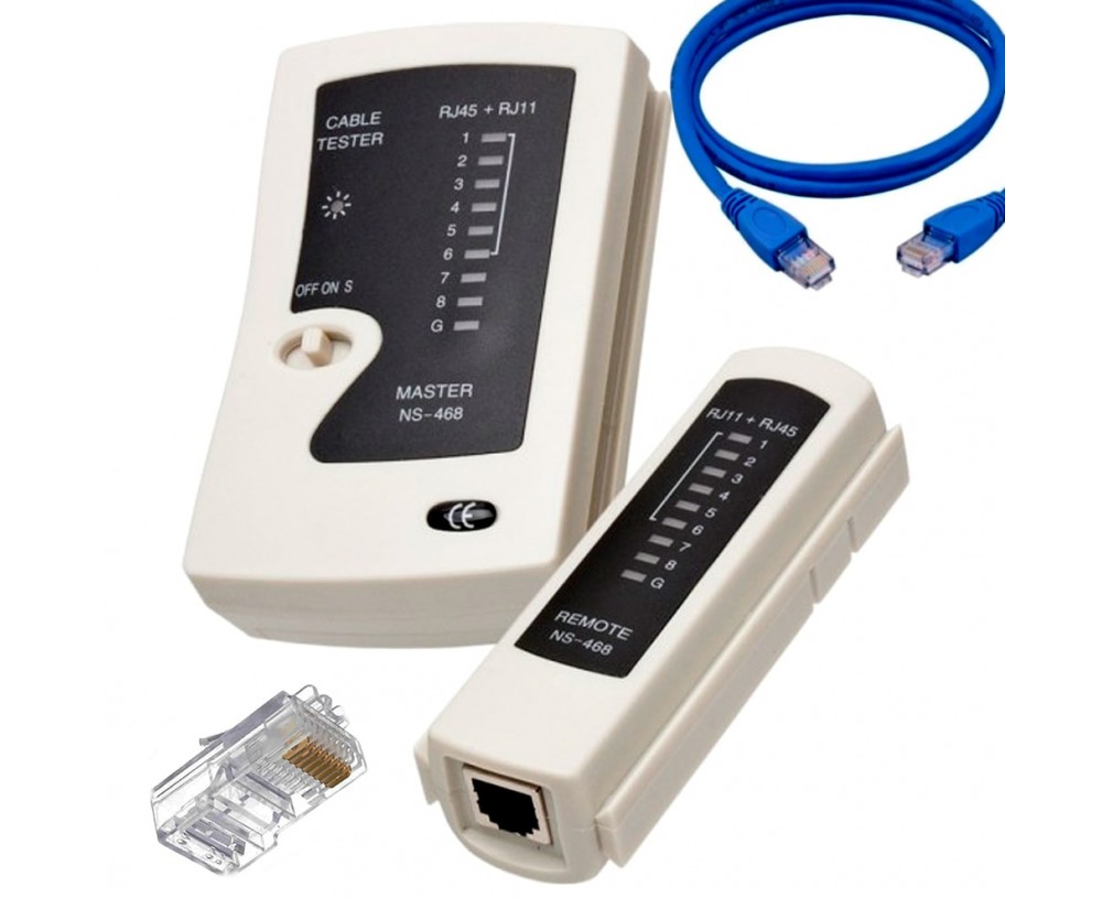 Testador Rj45 Testador De Cabos Rede Lan Rj45 Rj11 Teste