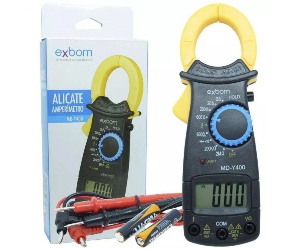 Alicate Amperímetro Digital Exbom Md-y400 200a