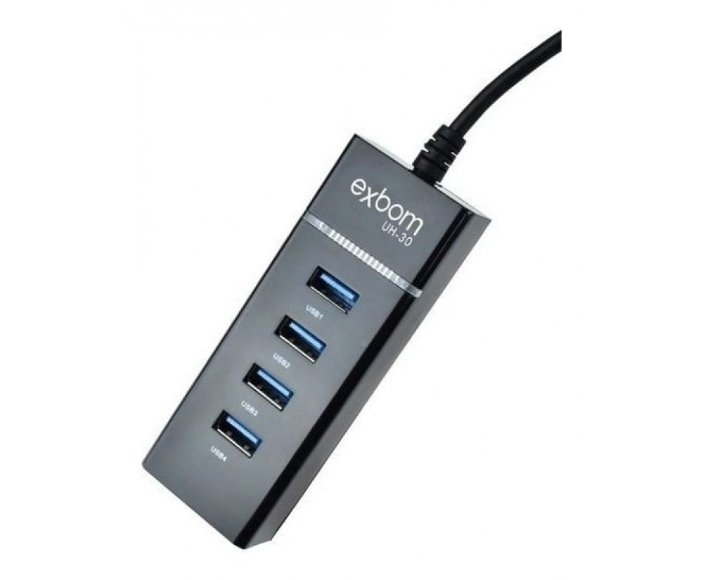 Cabo Hub Usb 2.0 De 4 Portas Rápidas Extensão Usb Pc