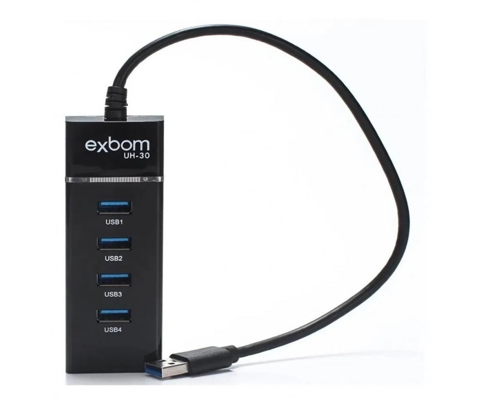 Cabo Hub Usb 2.0 De 4 Portas Rápidas Extensão Usb Pc